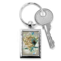 Rose Flower Petal Love Romance Key Chains (rectangle)  by Sapixe