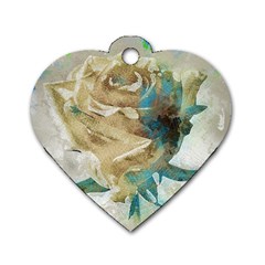 Rose Flower Petal Love Romance Dog Tag Heart (two Sides) by Sapixe