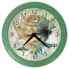 Rose Flower Petal Love Romance Color Wall Clock by Sapixe