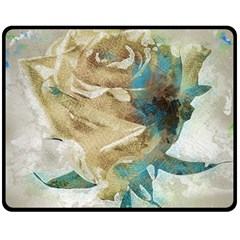 Rose Flower Petal Love Romance Fleece Blanket (medium)  by Sapixe