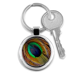 Bird Feather Background Nature Key Chains (round)  by Sapixe