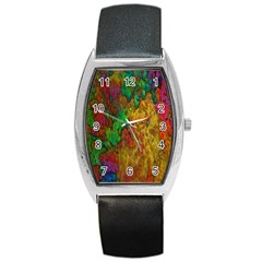 Background Color Template Abstract Barrel Style Metal Watch by Sapixe