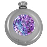 Background Peel Art Abstract Round Hip Flask (5 oz) Front