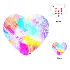 Background Drips Fluid Colorful Playing Cards (heart) by Sapixe