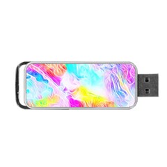 Background Drips Fluid Colorful Portable Usb Flash (two Sides) by Sapixe