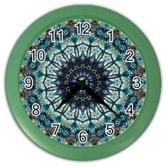 Pattern Abstract Background Art Color Wall Clock by Sapixe