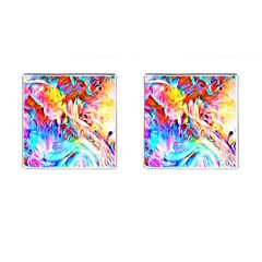 Background Drips Fluid Colorful Cufflinks (square) by Sapixe