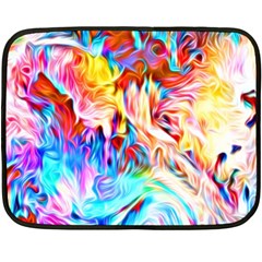 Background Drips Fluid Colorful Double Sided Fleece Blanket (mini)  by Sapixe