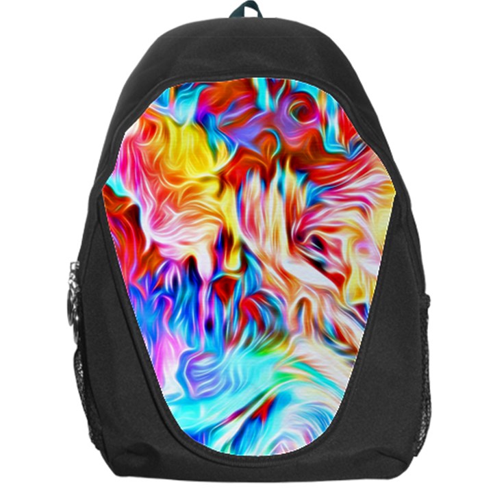 Background Drips Fluid Colorful Backpack Bag