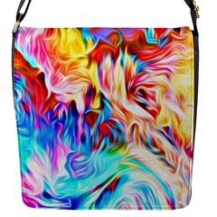 Background Drips Fluid Colorful Flap Closure Messenger Bag (s) by Sapixe