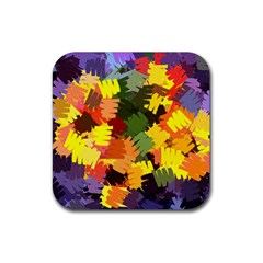 Mural Murals Graffiti Texture Rubber Coaster (square)  by Sapixe