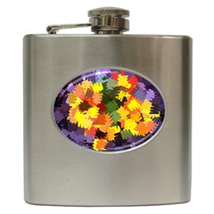 Mural Murals Graffiti Texture Hip Flask (6 Oz) by Sapixe