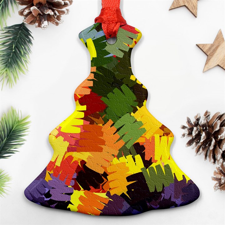 Mural Murals Graffiti Texture Ornament (Christmas Tree) 