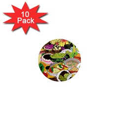 Eat Food Background Art Color 1  Mini Magnet (10 Pack) 