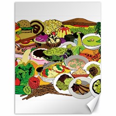 Eat Food Background Art Color Canvas 18  X 24  by Sapixe