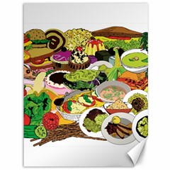 Eat Food Background Art Color Canvas 36  X 48  by Sapixe