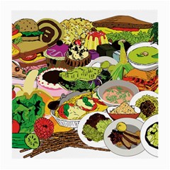 Eat Food Background Art Color Medium Glasses Cloth by Sapixe