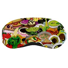 Eat Food Background Art Color Sleeping Masks by Sapixe