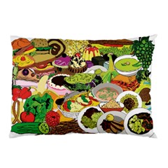 Eat Food Background Art Color Pillow Case (two Sides) by Sapixe