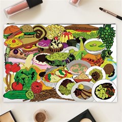 Eat Food Background Art Color Cosmetic Bag (xxl) by Sapixe