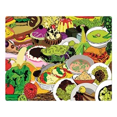 Eat Food Background Art Color Double Sided Flano Blanket (large)  by Sapixe