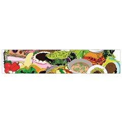 Eat Food Background Art Color Small Flano Scarf by Sapixe