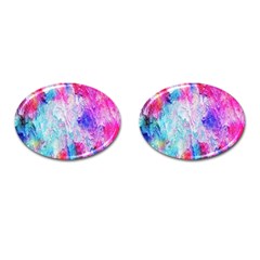 Background Art Abstract Watercolor Cufflinks (oval) by Sapixe