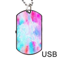 Background Drips Fluid Dog Tag Usb Flash (one Side) by Sapixe