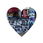 Lost Places Abandoned Train Station Heart Magnet Front