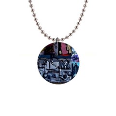 Lost Places Abandoned Train Station 1  Button Necklace by Sapixe