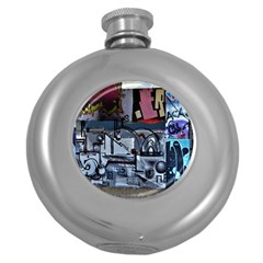 Lost Places Abandoned Train Station Round Hip Flask (5 Oz) by Sapixe