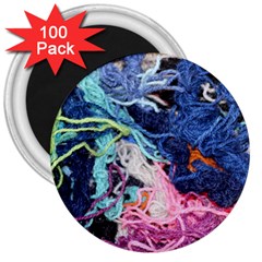 Wool Yarn Colorful Handicraft 3  Magnets (100 Pack) by Sapixe