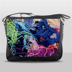 Wool Yarn Colorful Handicraft Messenger Bag by Sapixe