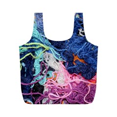 Wool Yarn Colorful Handicraft Full Print Recycle Bag (m) by Sapixe