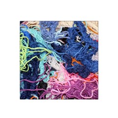 Wool Yarn Colorful Handicraft Satin Bandana Scarf by Sapixe