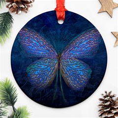 Butterfly Insect Nature Animal Round Ornament (two Sides) by Sapixe