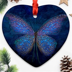 Butterfly Insect Nature Animal Heart Ornament (two Sides) by Sapixe