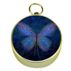 Butterfly Insect Nature Animal Gold Compasses by Sapixe