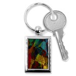 Background Color Template Abstract Key Chains (Rectangle)  Front