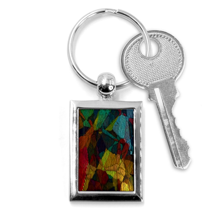 Background Color Template Abstract Key Chains (Rectangle) 