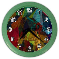 Background Color Template Abstract Color Wall Clock by Sapixe