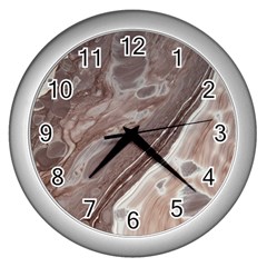 Mud Wall Clock (silver) by WILLBIRDWELL