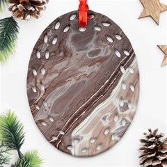 Mud Oval Filigree Ornament (two Sides)