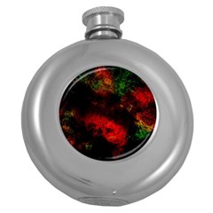 Background Art Abstract Watercolor Round Hip Flask (5 Oz) by Sapixe