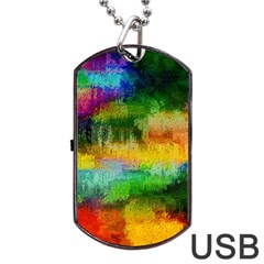 Pattern Texture Background Color Dog Tag Usb Flash (one Side) by Sapixe