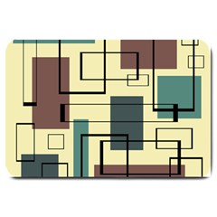 Mid Century Modern Rectangles Large Doormat  by KayCordingly