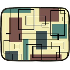 Mid Century Modern Rectangles Fleece Blanket (mini) by KayCordingly