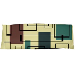 Mid Century Modern Rectangles Body Pillow Case (dakimakura) by KayCordingly