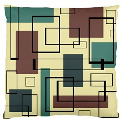 Mid Century Modern Rectangles Large Cushion Case (one Side) by KayCordingly