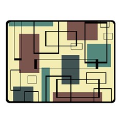 Mid Century Modern Rectangles Double Sided Fleece Blanket (small)  by KayCordingly